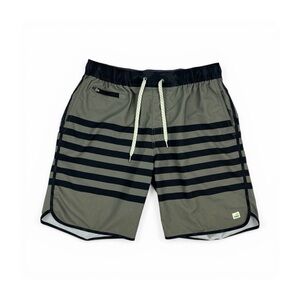 ★ Vintage Vuori Stripe Banks Shorts - Olive ★